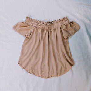 Active USA Light Pink Off the Shoulder Top Size S